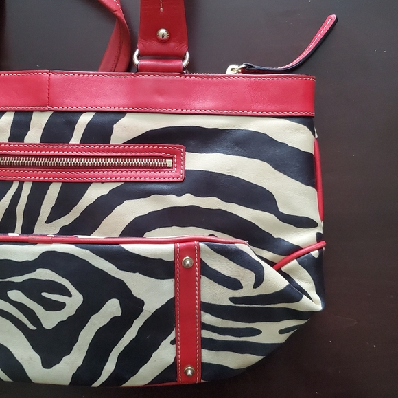 Dooney & Bourke zebra print handbag purse - Picture 3 of 4